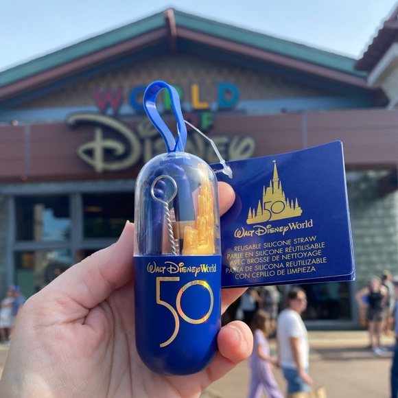 Disney Other - Walt Disney World 50th anniversary reusable straw
